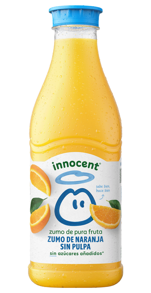 zumo de naranja sin pulpa